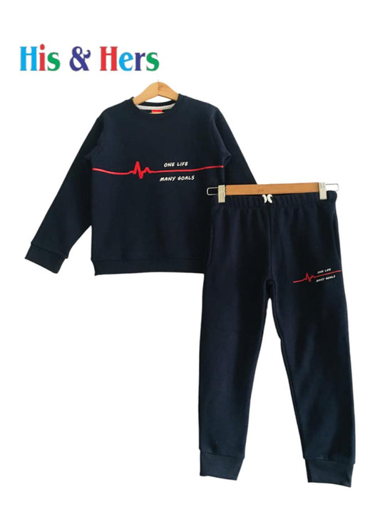 One Life Many Goals Navy Blue Track Suit Unisex (001)