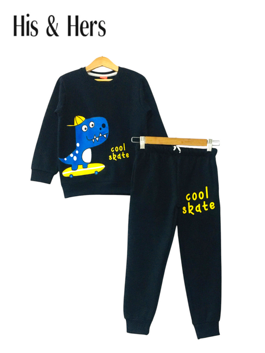 Cool Skate Black Tracksuit Boys