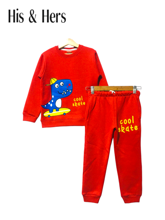 Cool Skate Red Tracksuit Boys