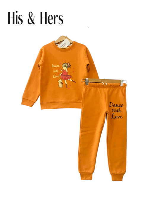 Dance with Love Orange Tracksuit Girls