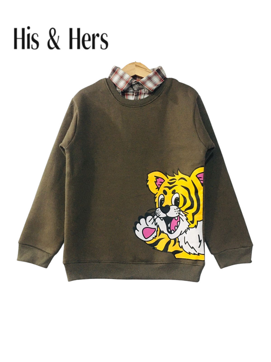 Little Tiger Chocolate Double Sweatshirt L8