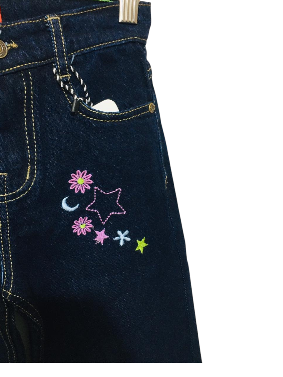 HOPE Embroidered Dark Blue  Flapper Jeans Girls