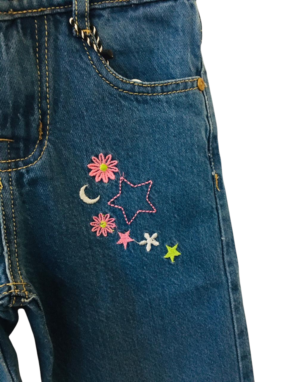 HOPE Embroidered Light Blue  Flapper Jeans Girls