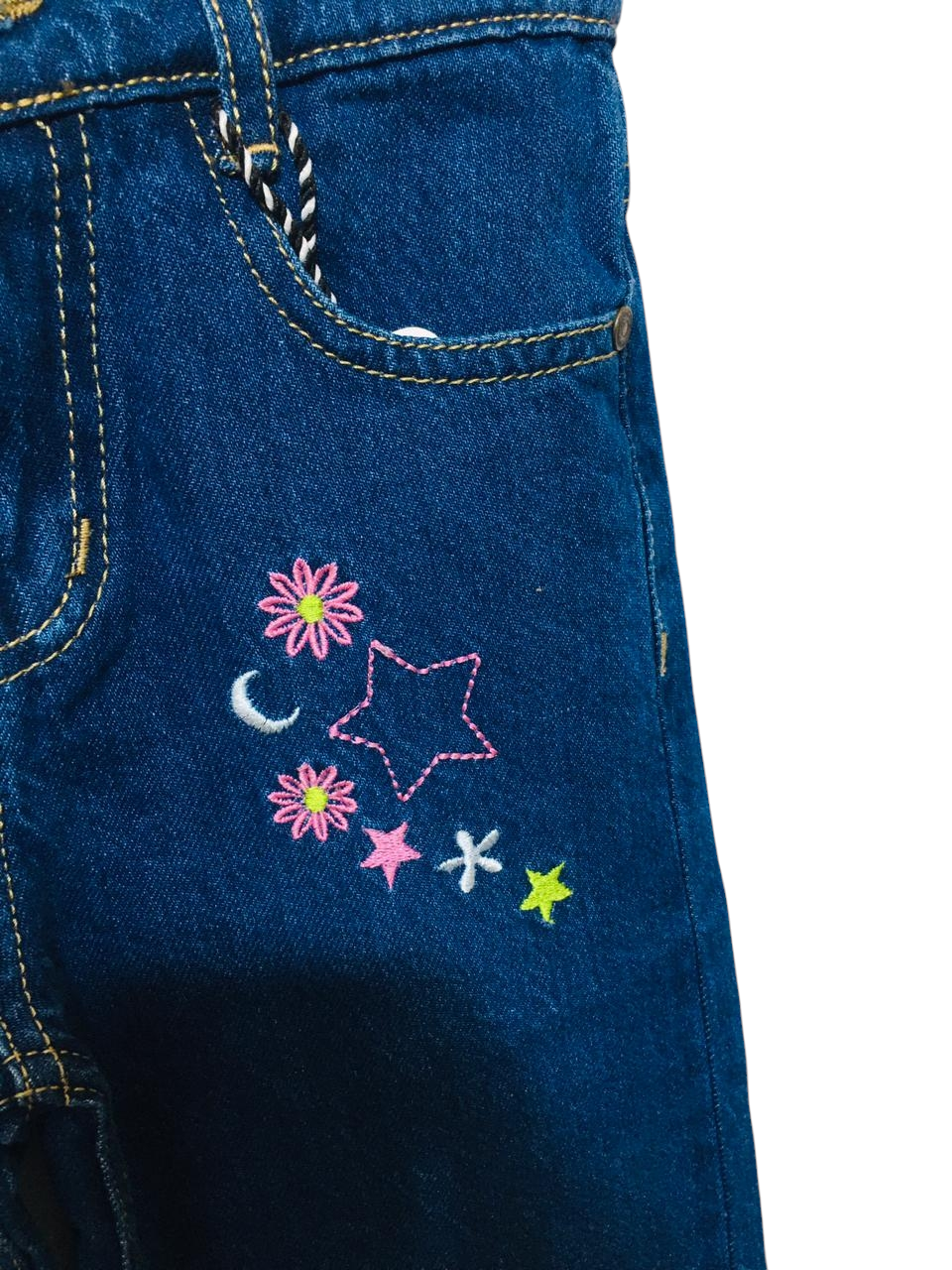 HOPE Embroidered Mid Blue  Flapper Jeans Girls