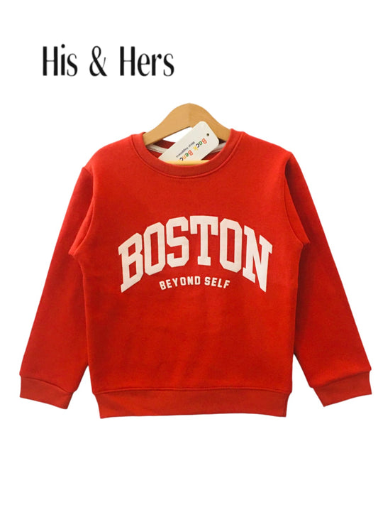 BOSTON Red Sweatshirt Unisex (003)