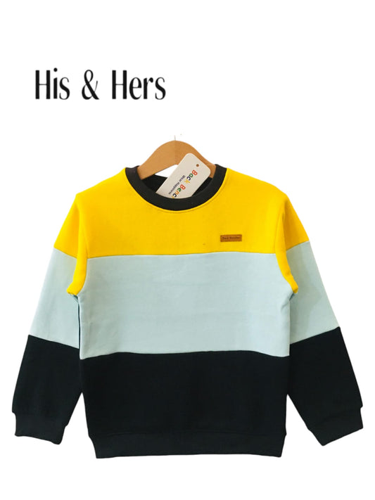 Yellow & Blue & Black Sweatshirt Boys (006)