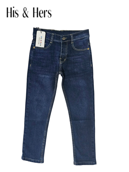 Dark Blue Plain Jeans Boys (009)