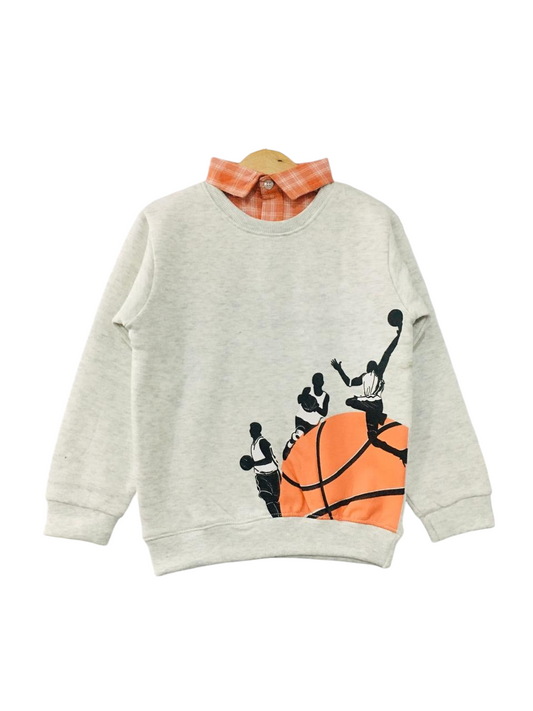 Basketball Off-white Double Sweatshirt Boys 002 C-D